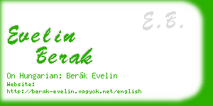 evelin berak business card